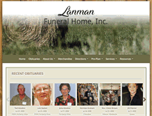 Tablet Screenshot of lanmanmemorials.com